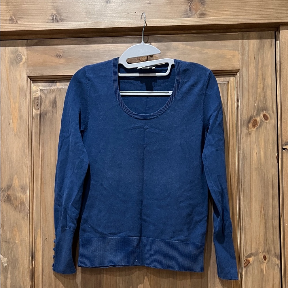 LOFT Navy Blue Scoop Neck Sweater